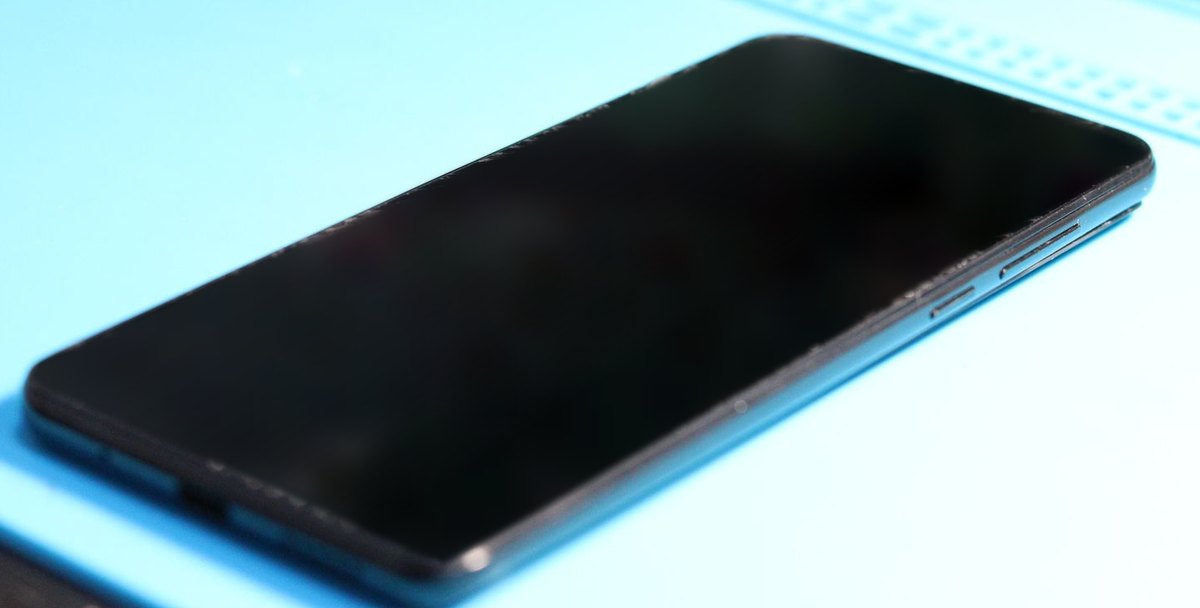 The same phone after a new screen was fitted