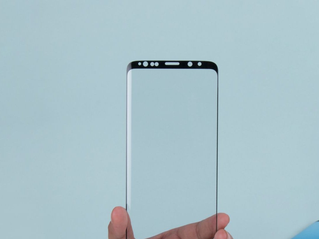 Tempered glass screen protector before fitting